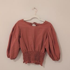 Vine And love Puffy Sleeves Top - Size Large